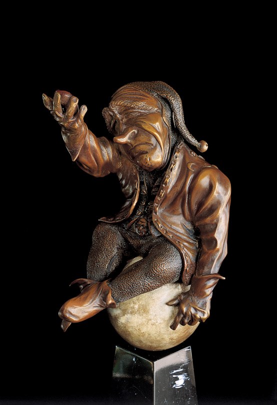 Broken - bronze sculpture by J. A. Pippett.