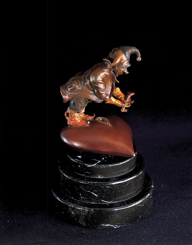 Du Coeur - bronze sculpture by J. A. Pippett.