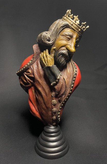 King - bronze chess piece by J. A. Pippett.