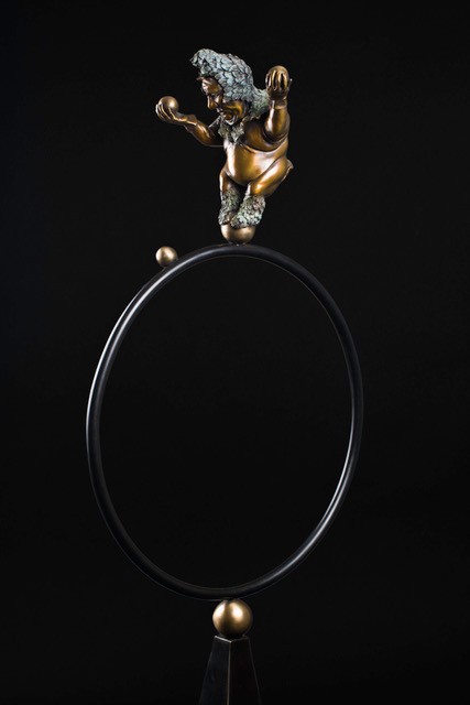Quandry - bronze sculpture by J. A. Pippett.