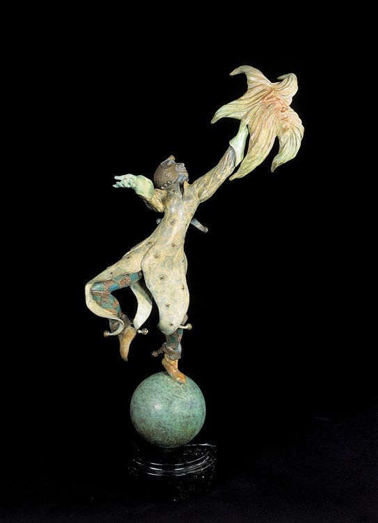 Reach - bronze sculpture by J. A. Pippett.